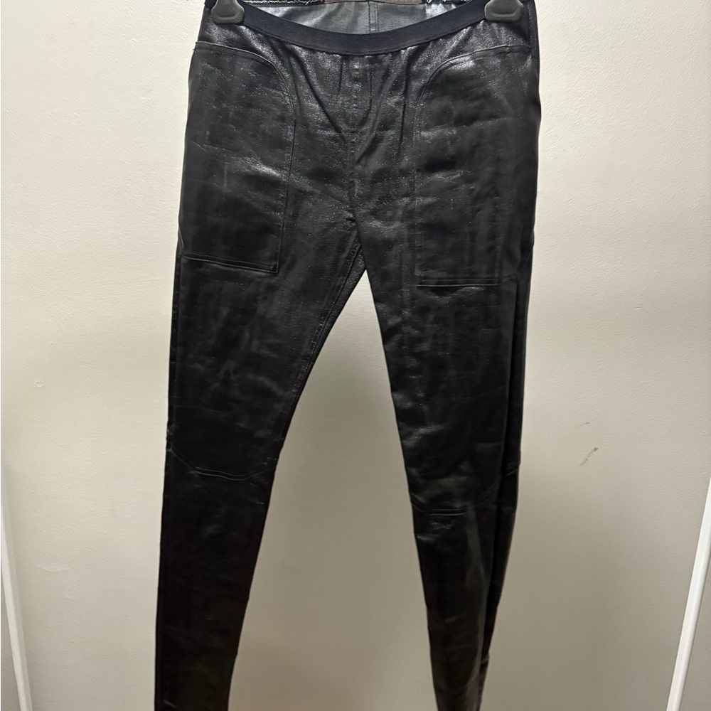 Rick Owens Black Skinny Velvet Pants